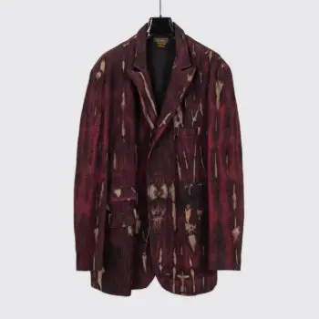 Carter Smith Shibori Jacket Size 3XL Red Hand Dyed Textured Wool