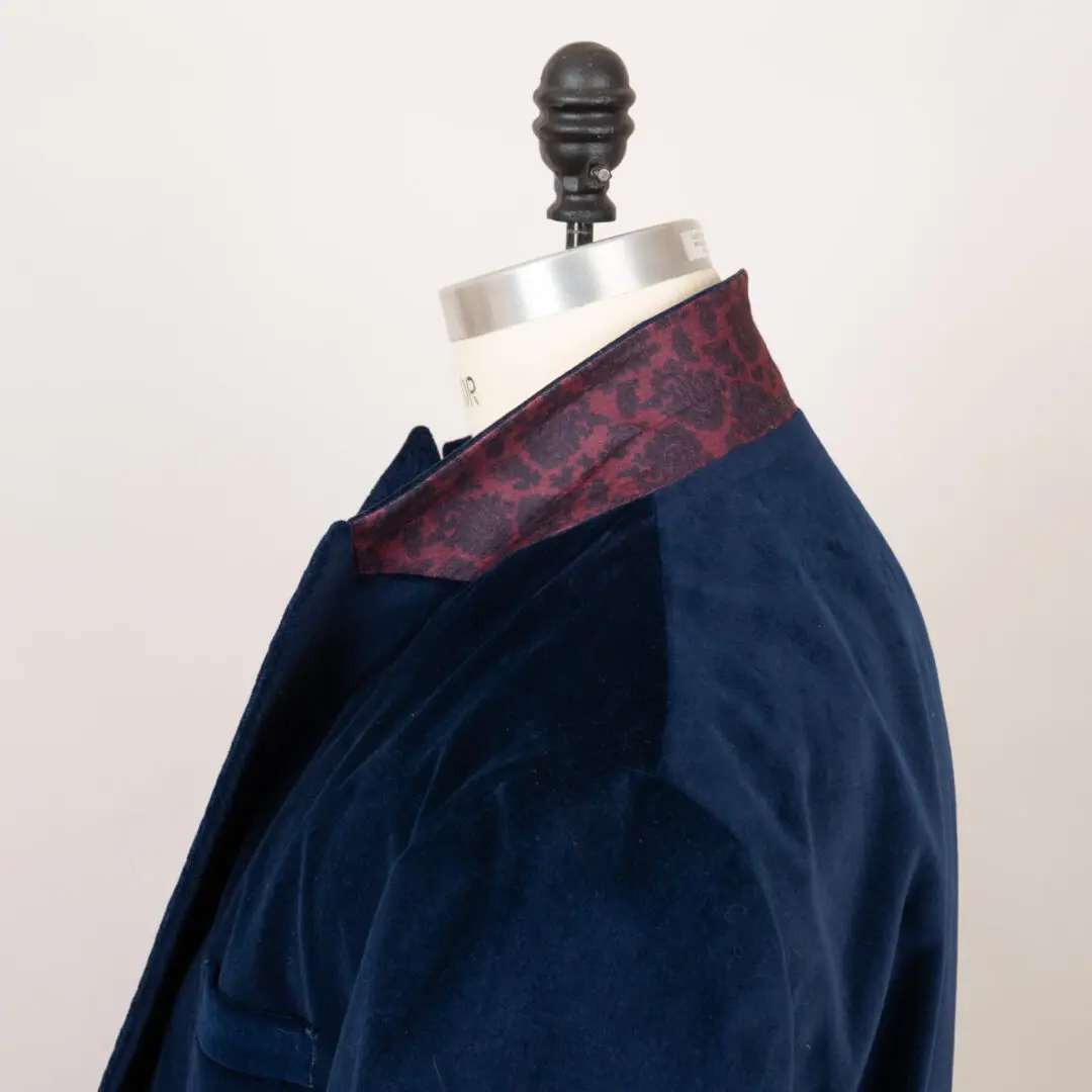 Robert Graham Velvet Dinner Jacket Size 50 L Dark Blue Peak Lapel