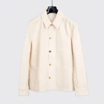 De Bonne Facture Work Jacket Size XS Ecru Undyed Organic Cotton