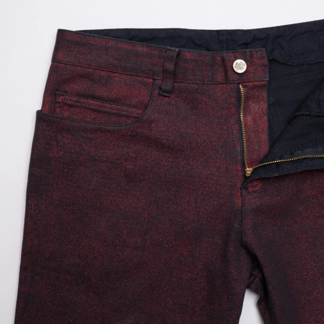 Lip Service Jeans Red Metallic Cotton Blend Straight Fit Made in USA