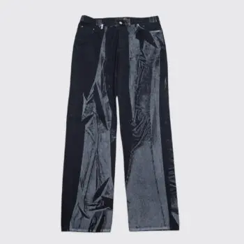 Just Cavalli Jeans Size EU52 Men Black White Tie Dye Print Cotton