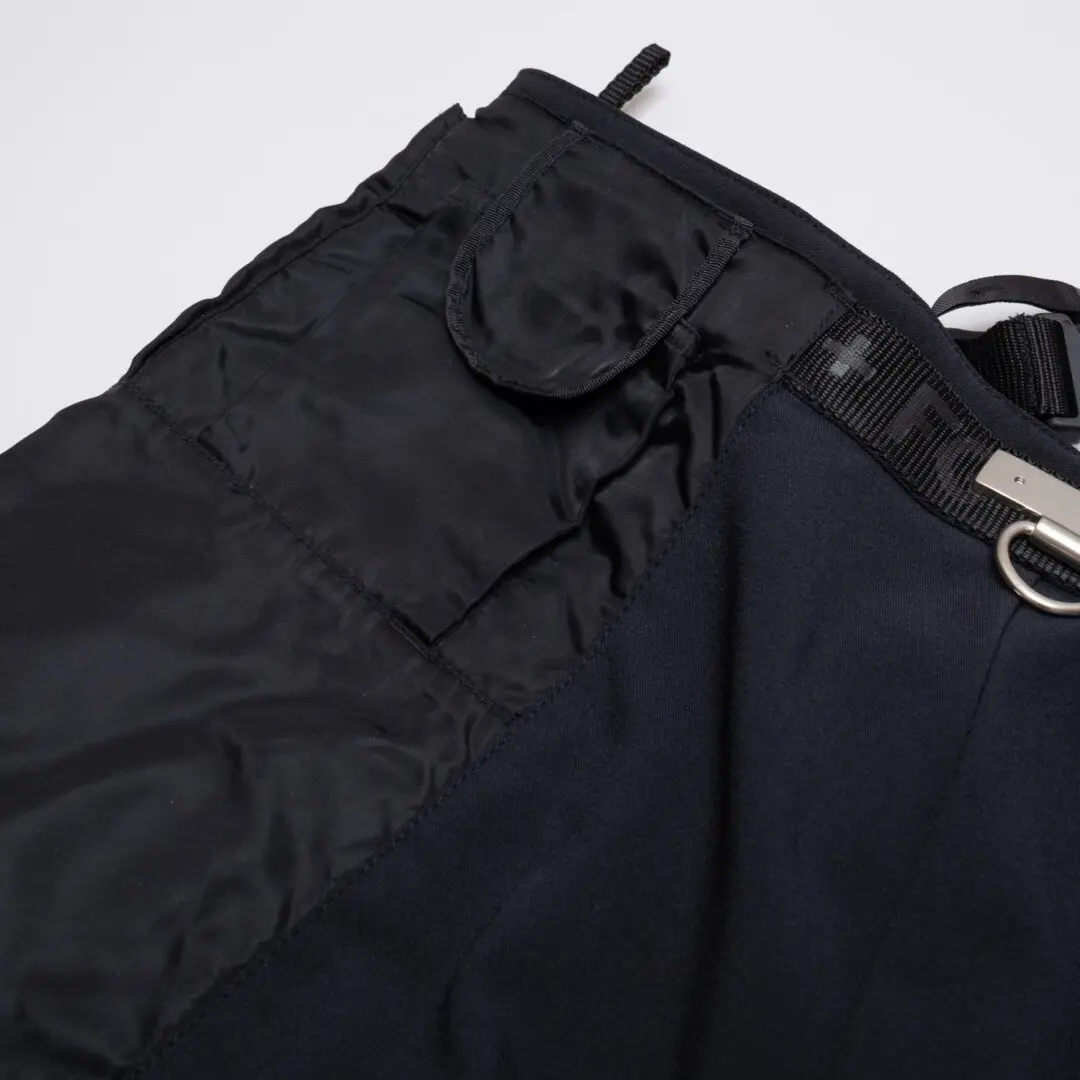 Girbaud 90s Parachute Cargo Pant W36 Black Techwear Military