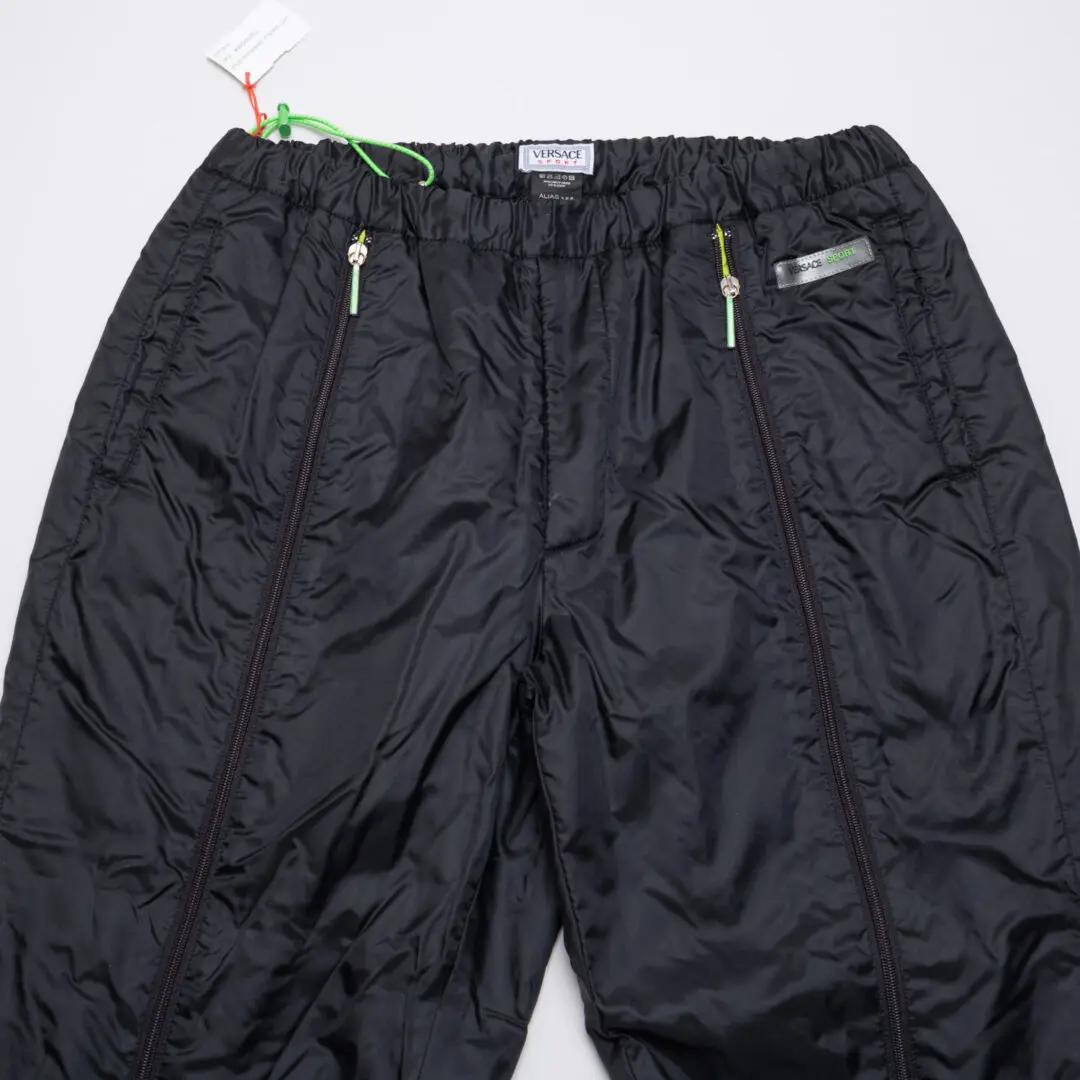 VERSACE Sport Vintage Pants Size XXL Black Performance Insulated