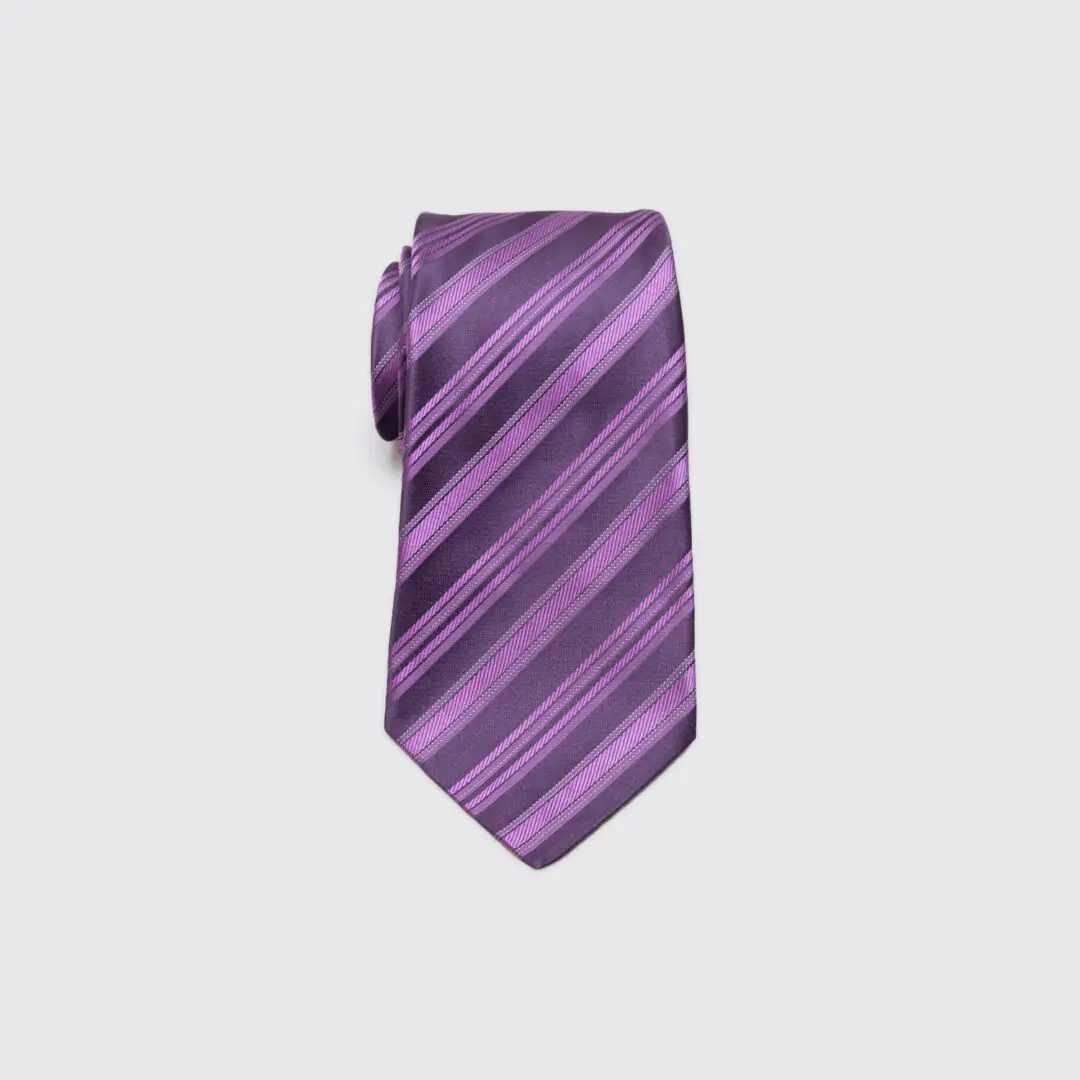 Kiton Napoli Tie Pink Purple Metallic Silk Classic Made in Italy
