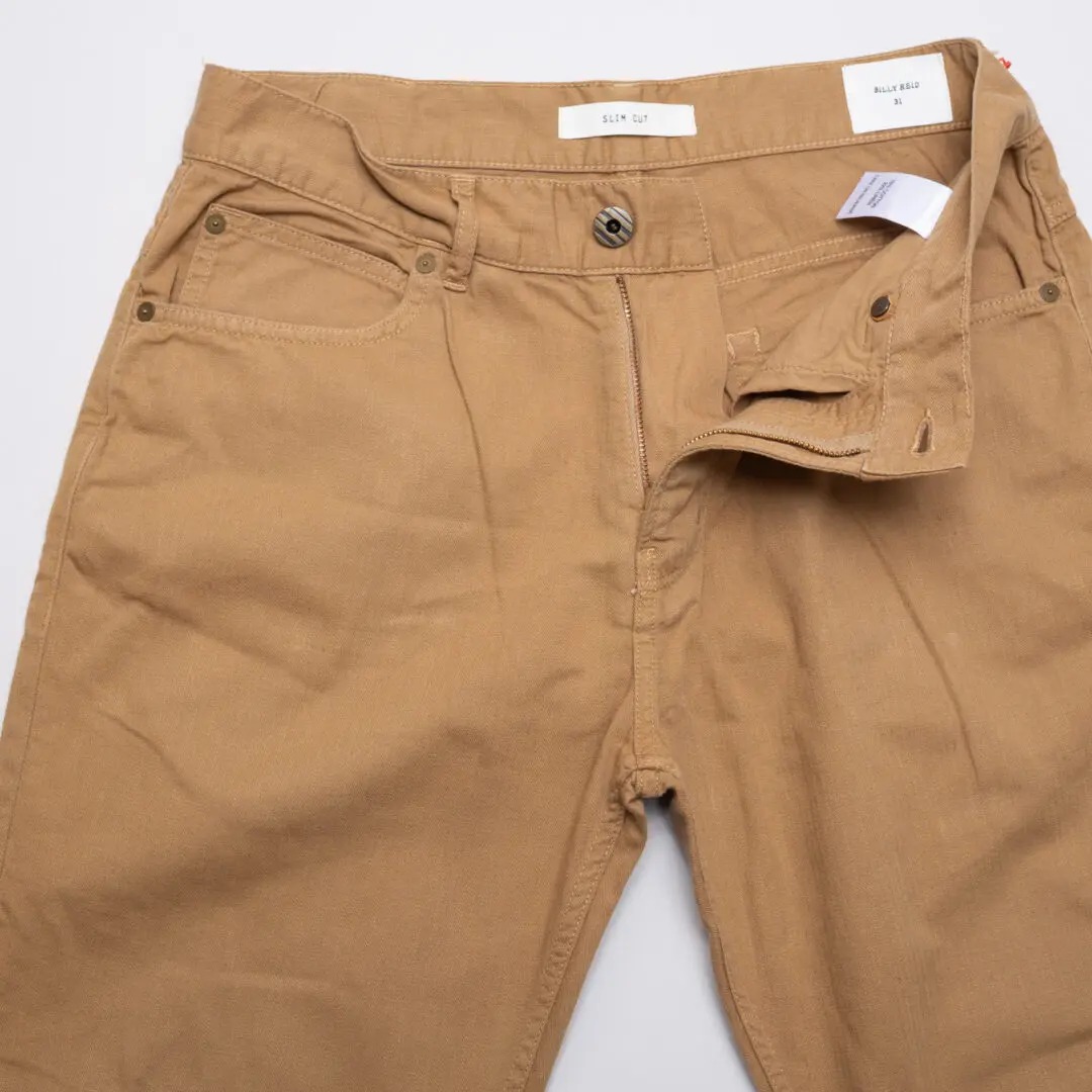 Billy Reid Jeans W31 Men Tan Khaki Cotton Linen Slim Fit Pants