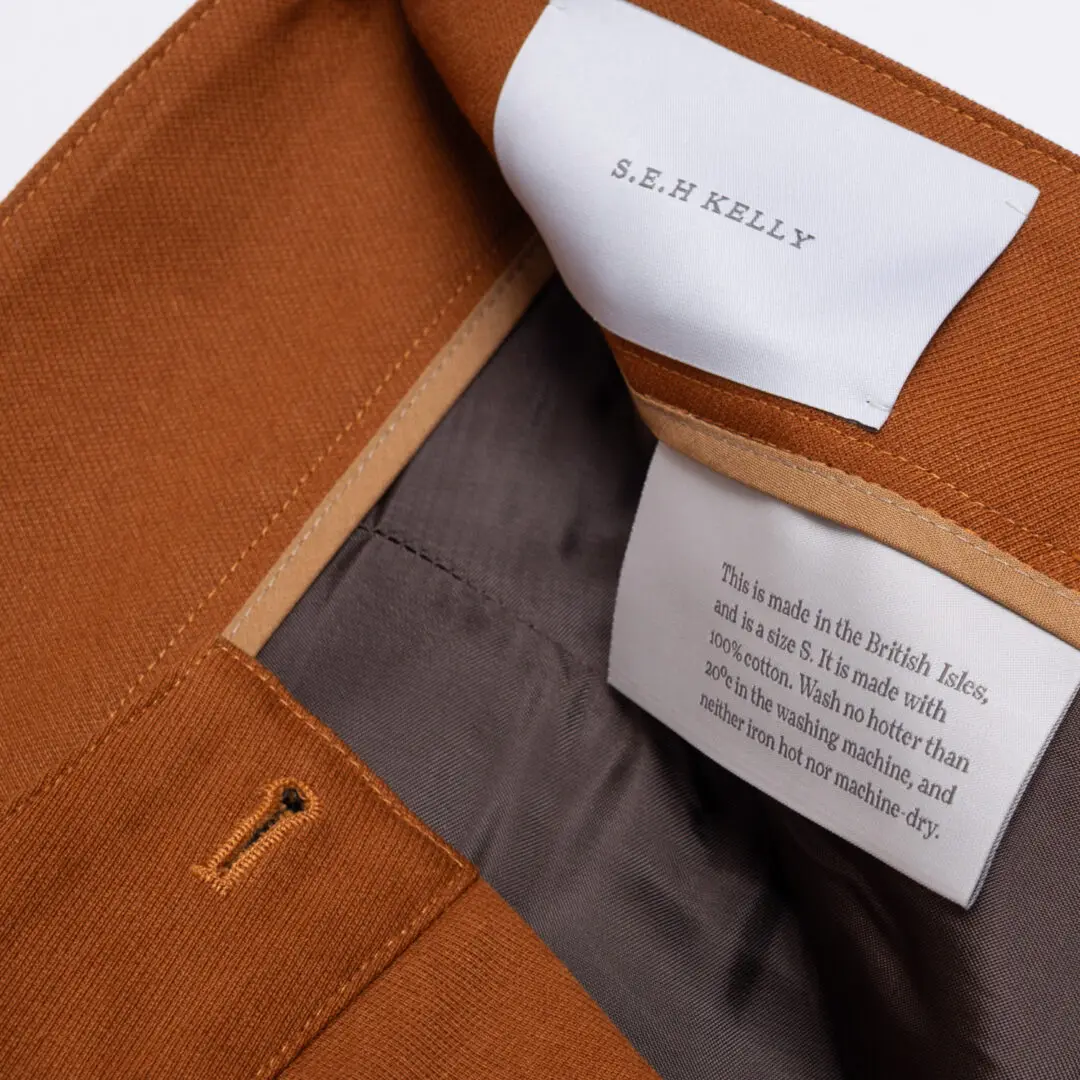 S.E.H. Kelly Work Trouser Size S Men Rust Brown Cotton Duck Canvas
