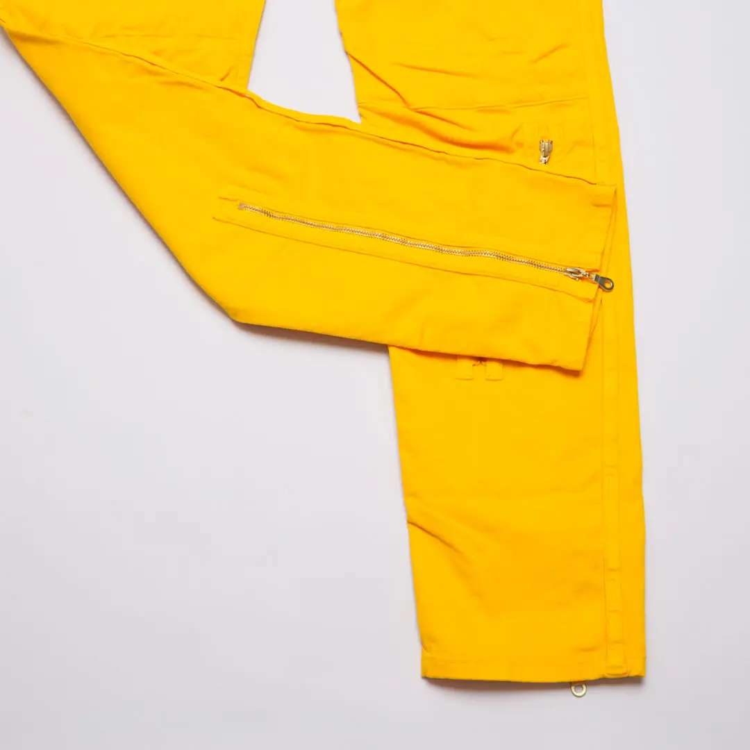Robin's Jeans Mecano Slim Fit W38 Yellow Cotton Studded Zippers