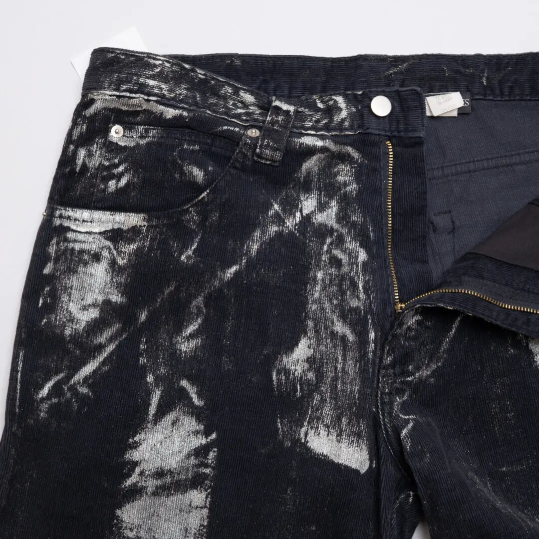 Chateau Works Jeans W36 L32 Men Black Silver Corduroy Cotton