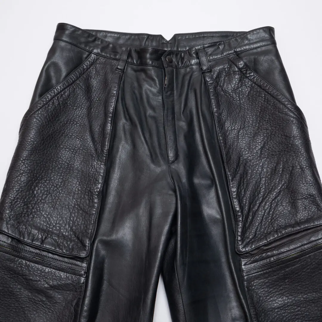 Marc Buchanan Pelle Pelle Leather Pants W36 Men w/ Zipped Pockets