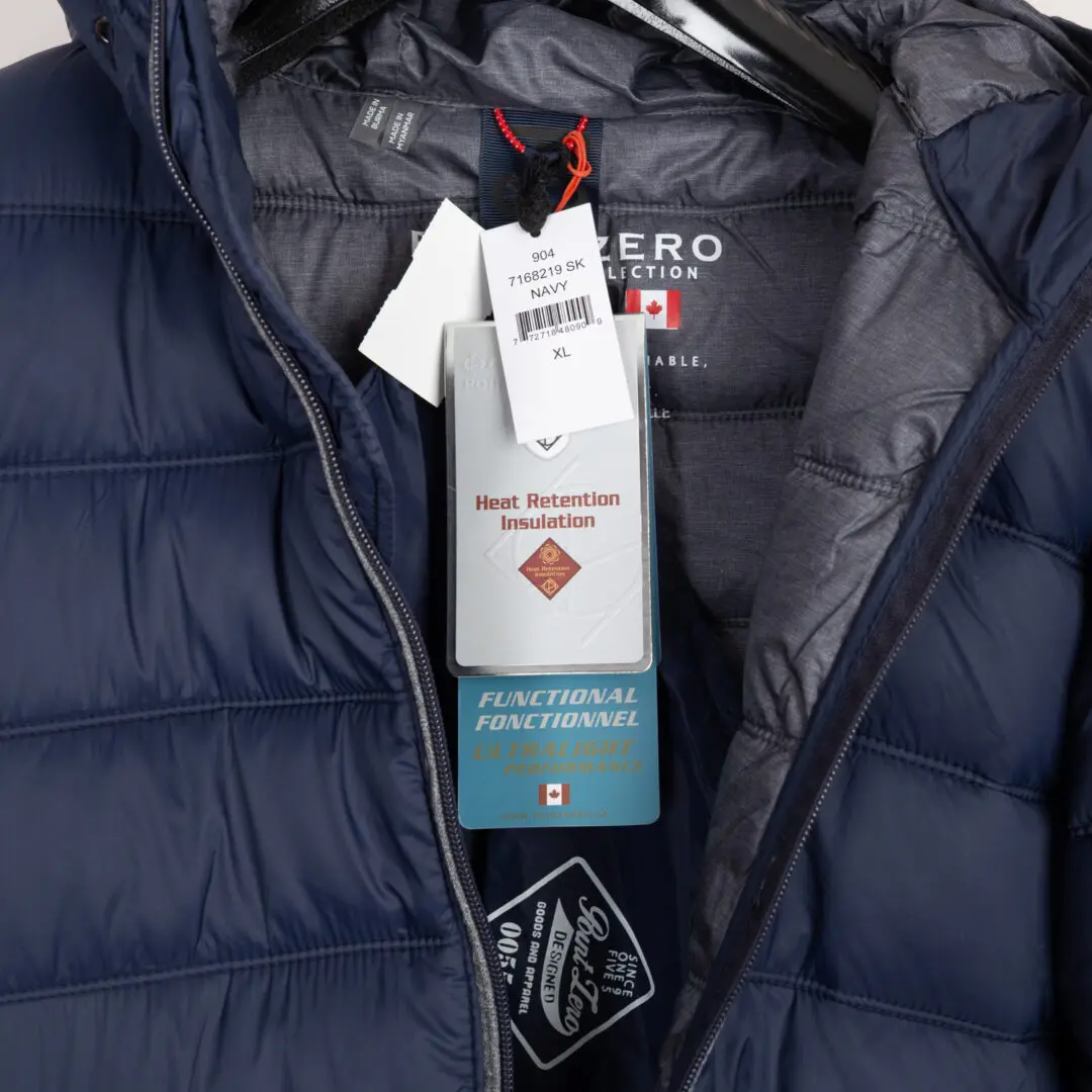 Point Zero Ultralight Puffer Jacket Size XL Navy Performance Parka