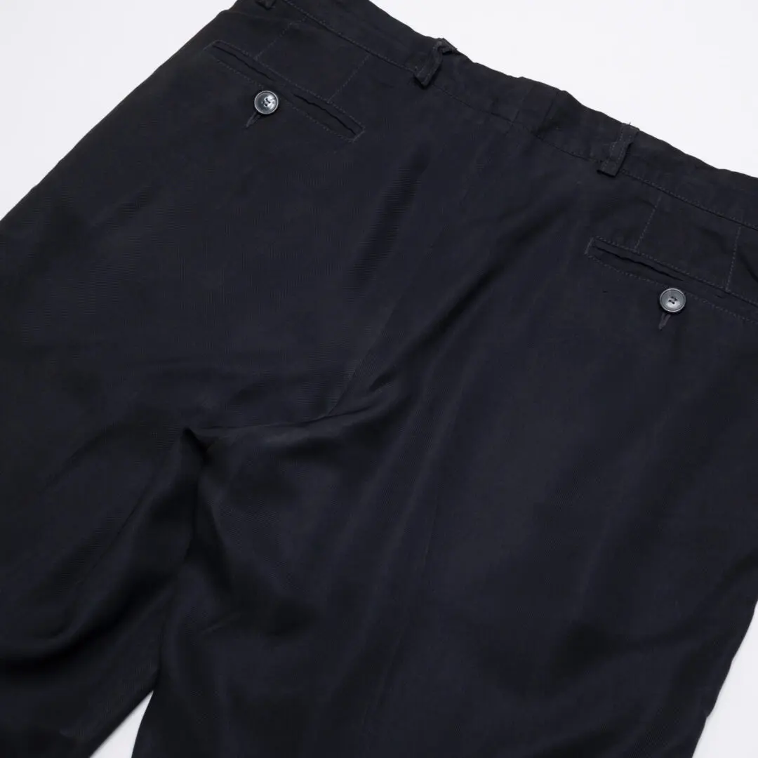 Giorgio Armani Casual Pants Size EU52 Men Black Viscose Rayon
