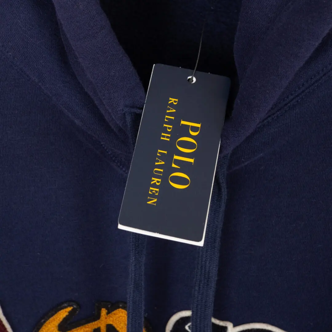 Polo Ralph Lauren Hoodie Size M Navy Cotton Fleece Sweatshirt