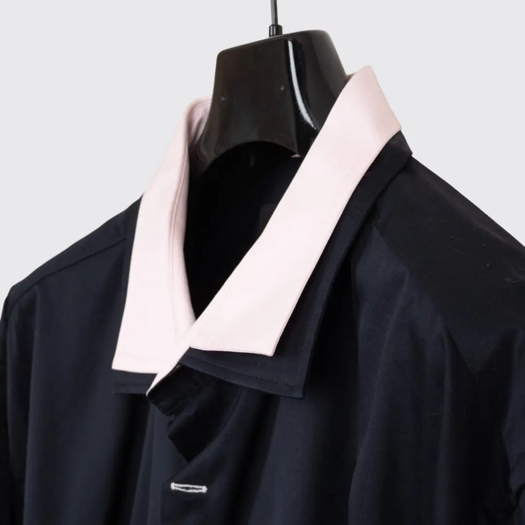 Lansky Bros Memphis Shirt 3XL Pastel Pink Black Stacked Collar