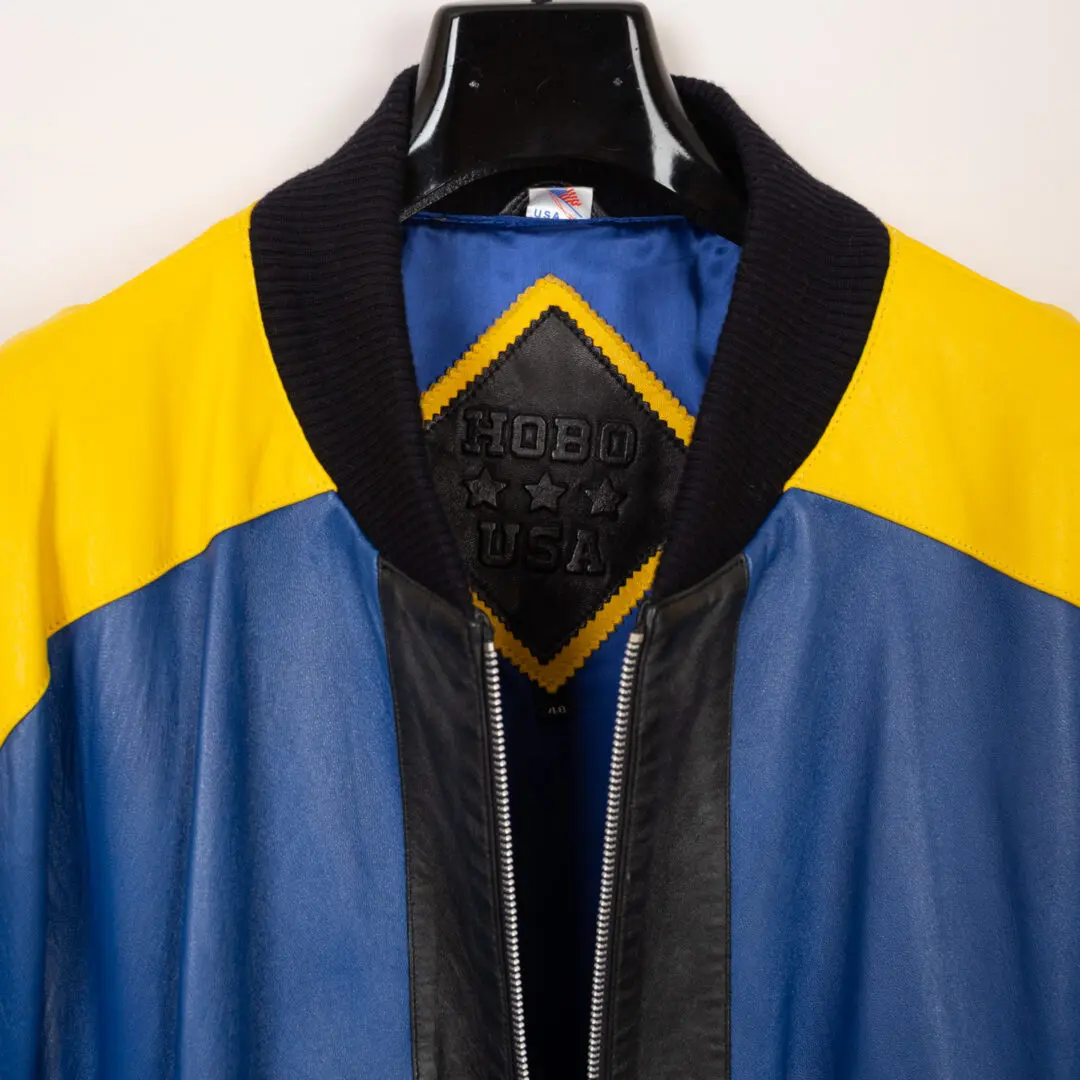 Michael Hoban North Beach Leather Bomber Jacket US48 Men Vintage