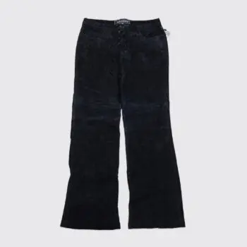Jack Edwards Jeans Men Black Lambskin Leather Pant w/ Lace Up Fly