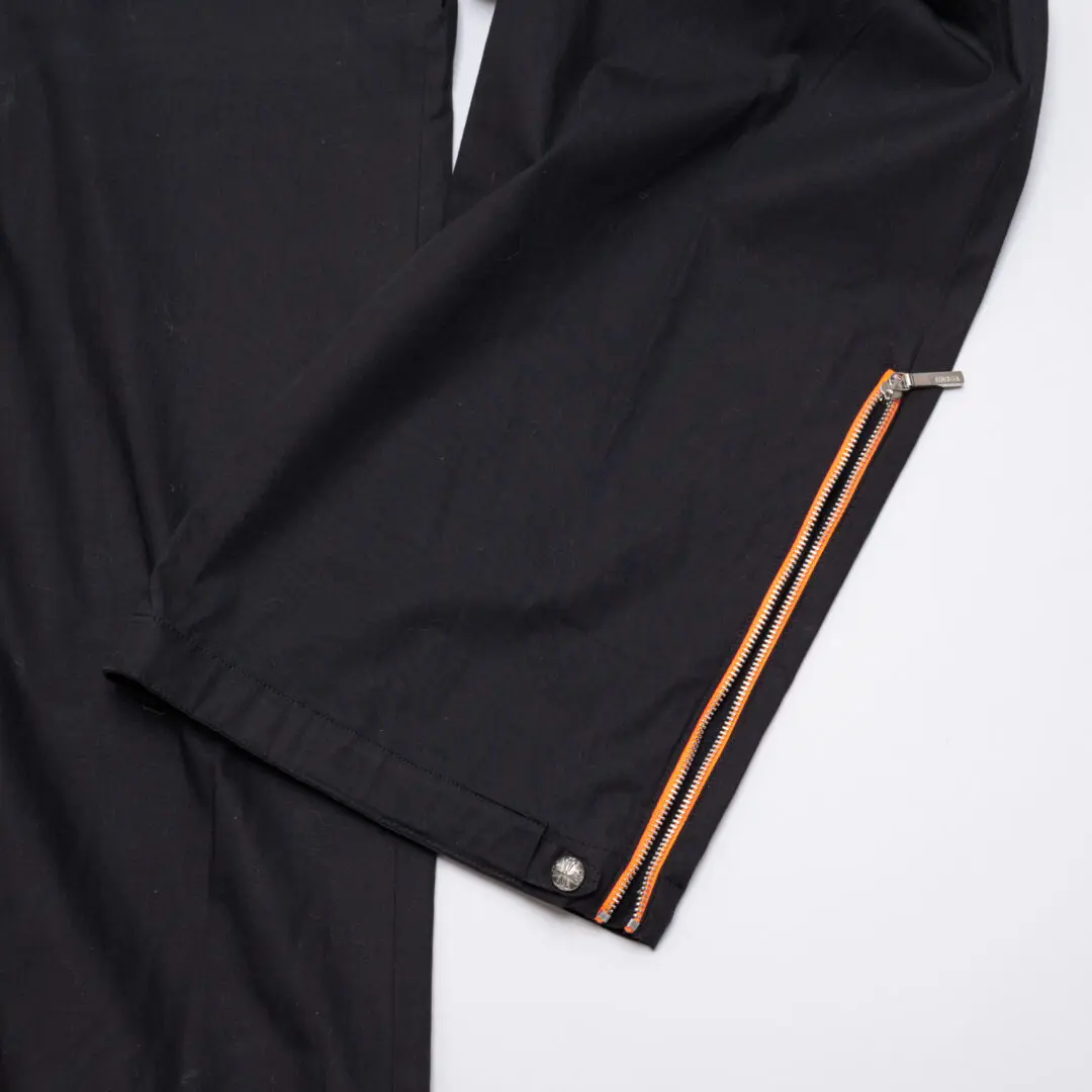 VERSACE Versus Pant Size EU56 Black Wide Leg Zipper Drawcord