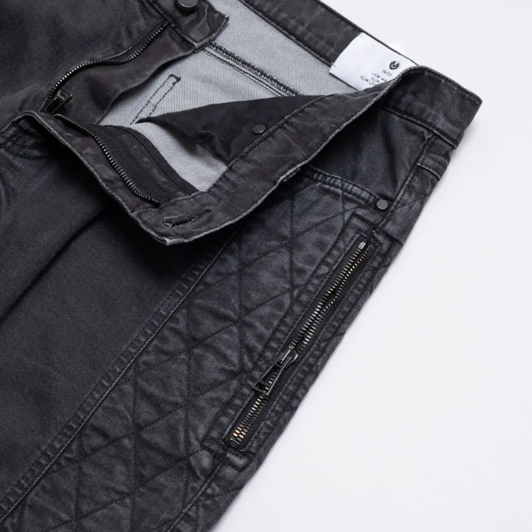Belstaff Biker Jeans W36 L33 Men Black Cotton Denim Slim Fit