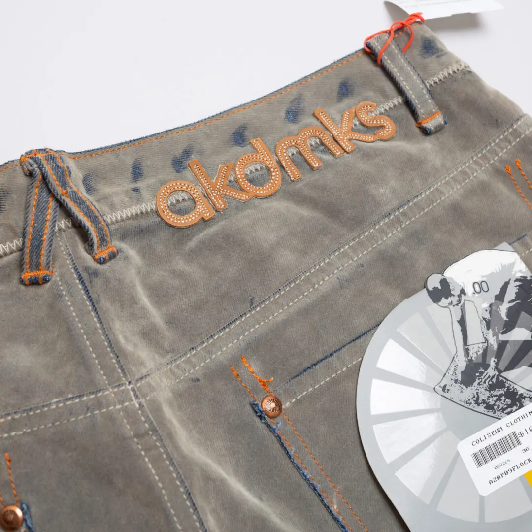 Akademiks Jeans W36 L34 Gray Blue Cotton Blend Textured Denim
