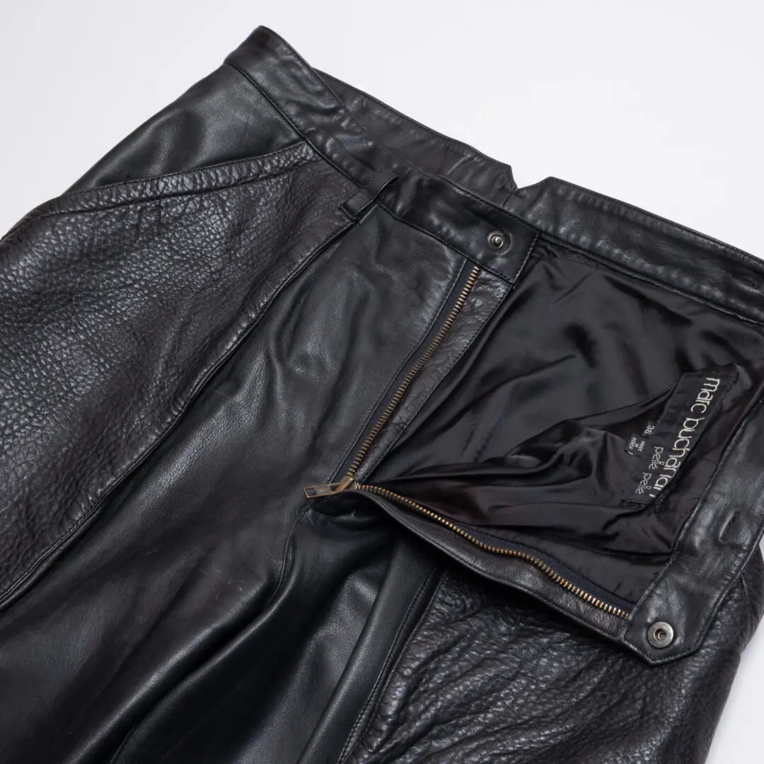 Marc Buchanan Pelle Pelle Leather Pants W36 Men w/ Zipped Pockets