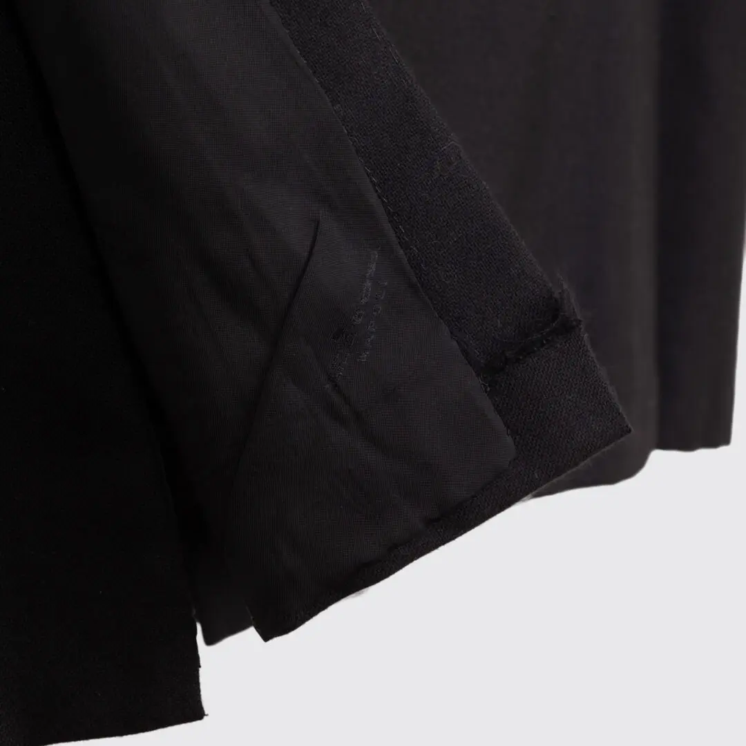 Kiton Cashmere Jacket Size EU55 Long Tall Black Double Breasted