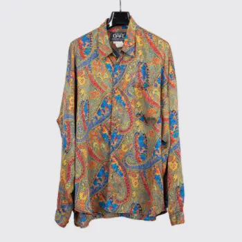 Café Shirt Size 2XL Men Multicolor Paisley Print Lightweight