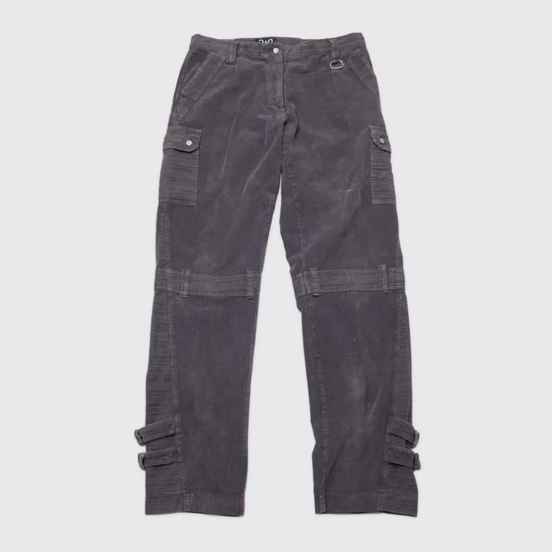 Dolce&Gabbana Cargo Pants W36 Men Taupe Gray Corduroy Cotton