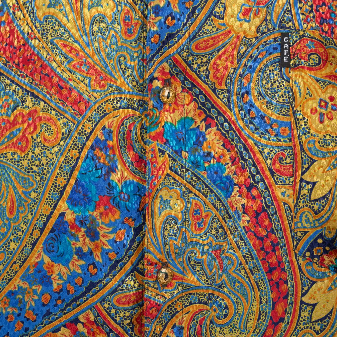 Café Shirt Size 2XL Men Multicolor Paisley Print Lightweight