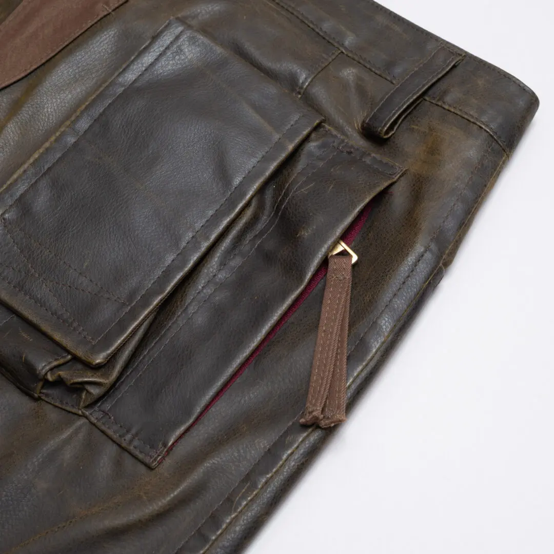 DSQUARED2 Jean Size EU52 Men Brown Faux Leather Made in Italy