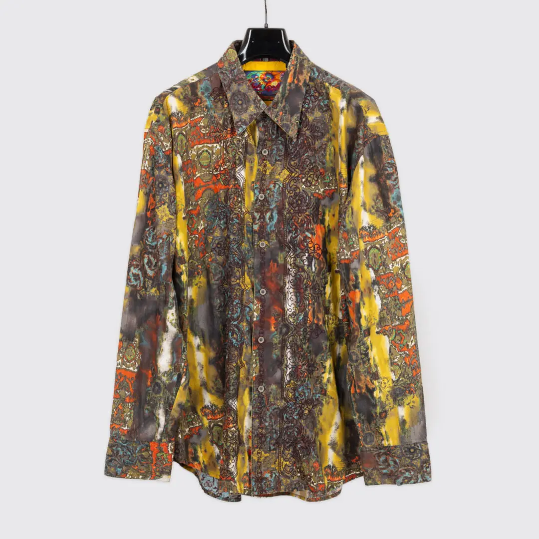 Robert Graham Shirt Size 3XL Multicolor Paisley Print Embroidery