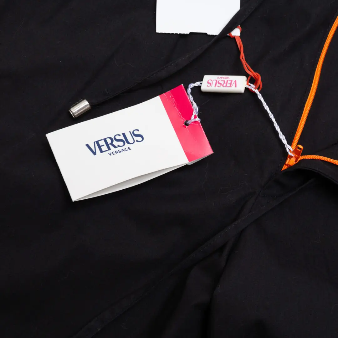 VERSACE Versus Pant Size EU56 Black Wide Leg Zipper Drawcord
