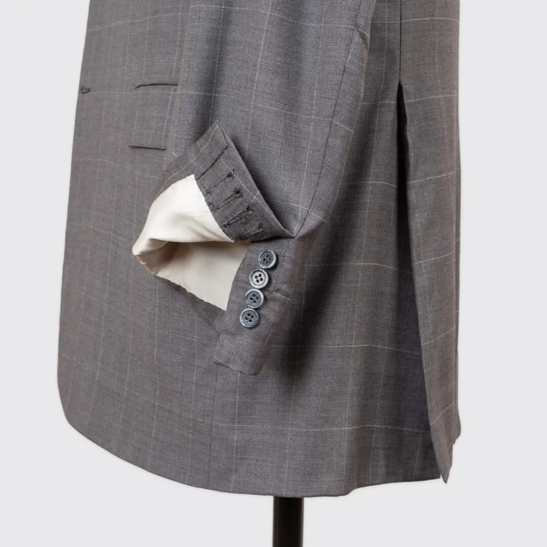 Brioni Suit Size 44 Tall Gray Nomentano 3-Button Handmade in Italy
