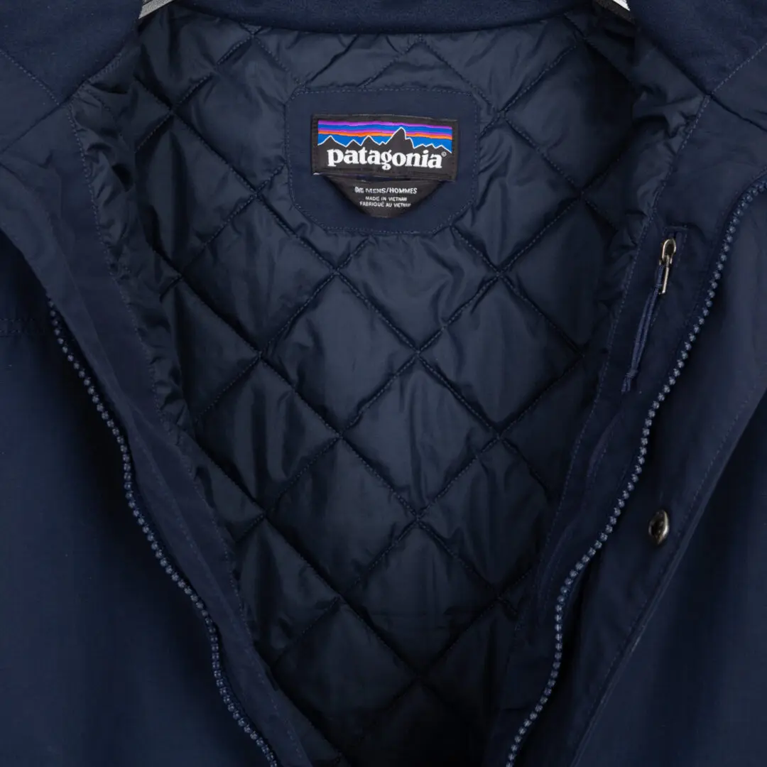 Patagonia Isthmus Jacket Size M Men Navy Thermal Insulated Parka