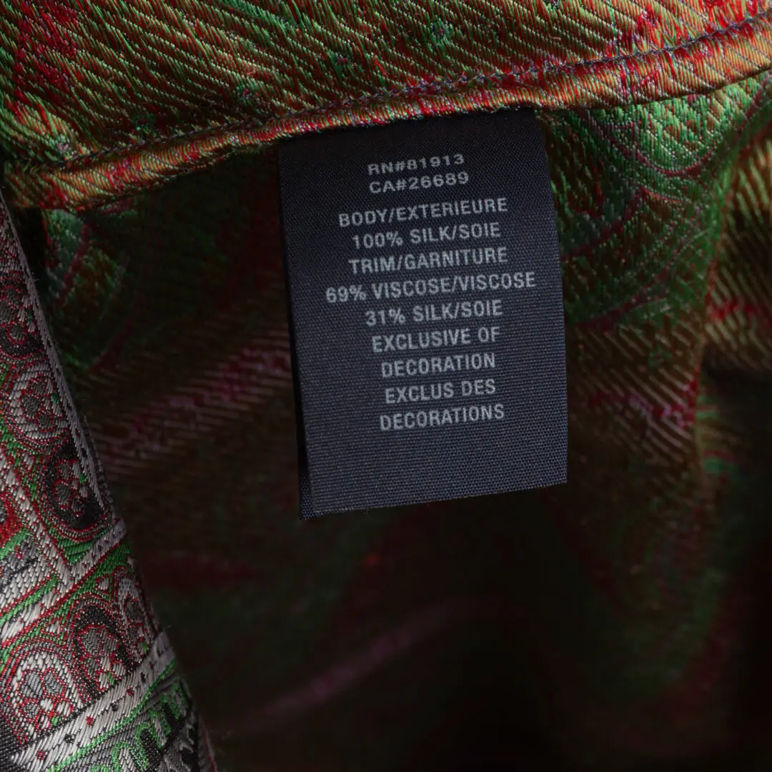Robert Graham Silk Brocade Shirt 3XL Silver Multicolor Ltd Edition
