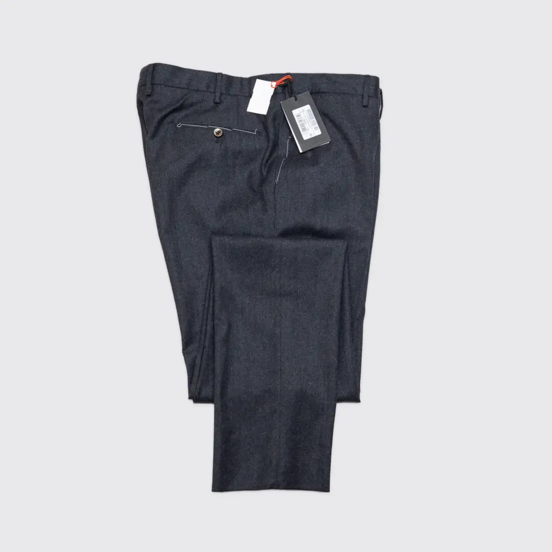 PT Torino Super 120s Pants Size EU56 Men Gray Wool Flannel Slim