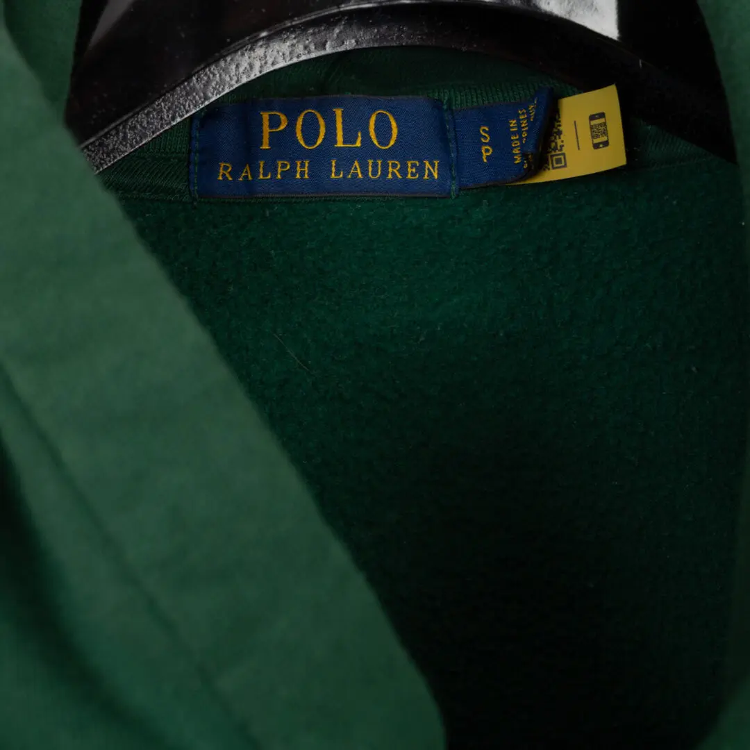 Polo Ralph Lauren Hoodie Sweatshirt Size S Collegiate Green Cotton