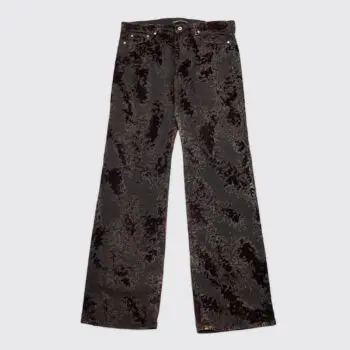 VERSACE Jeans Couture Size EU52 Printed Brown Maroon Velvet Pant