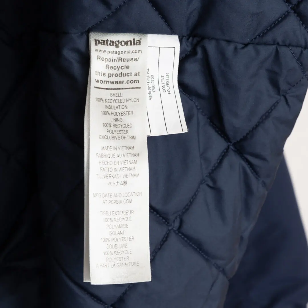 Patagonia Isthmus Jacket Size M Men Navy Thermal Insulated Parka
