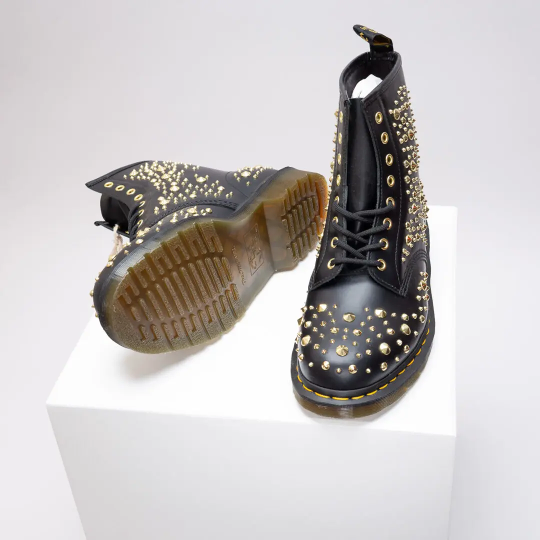 Dr. Martens 1460 Midas Boots Size 11 Men Studded Black Leather
