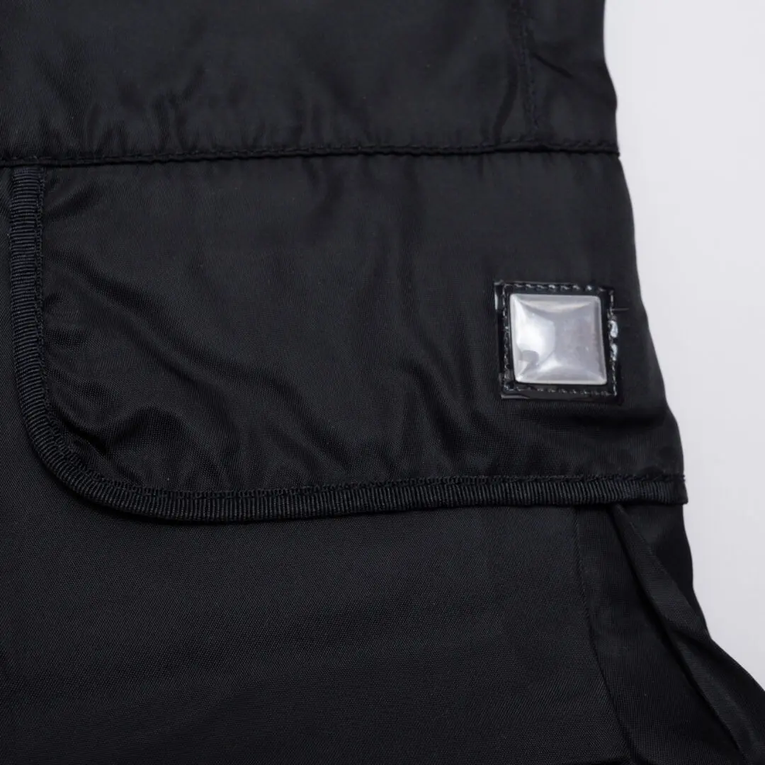 Girbaud 90s Parachute Cargo Pant W36 Black Techwear Military