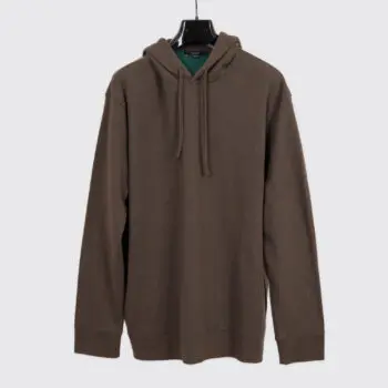 Vince Hoodie Size XL Night Moss Green Cotton Double Face Sweatshirt