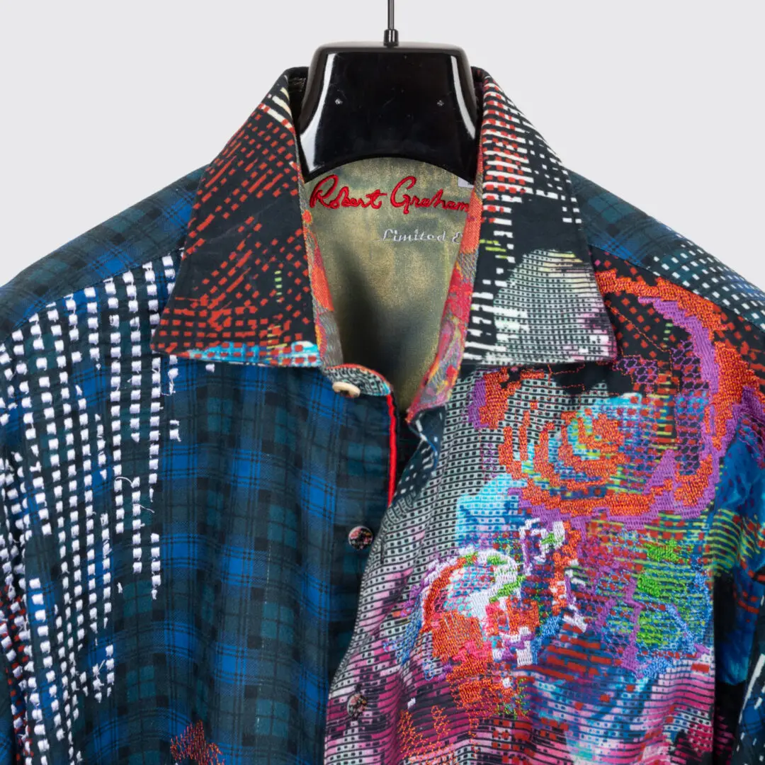 Robert Graham Ltd Edition Shirt 3XL Multi Pattern Print Embroidery