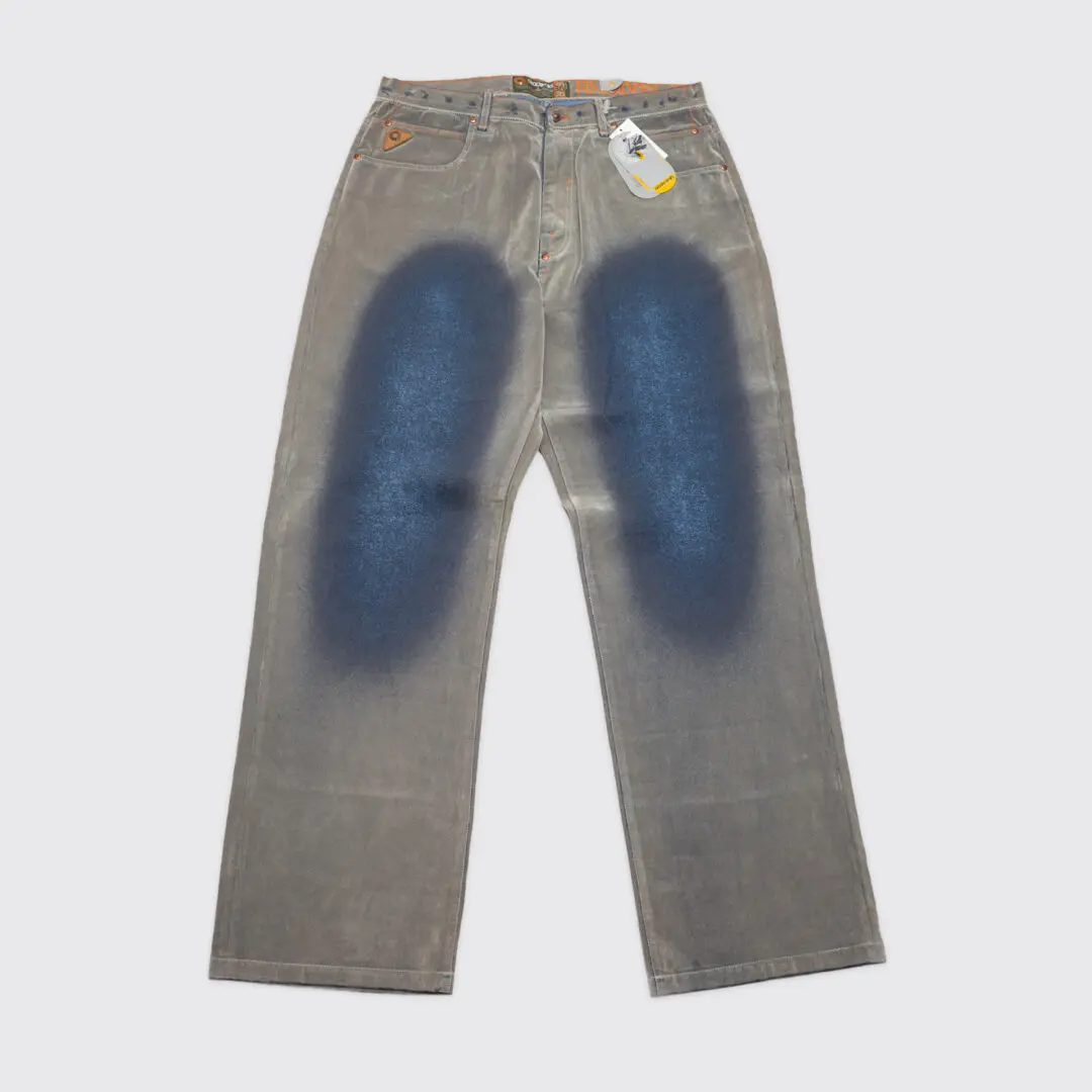 Akademiks Jeans W36 L34 Gray Blue Cotton Blend Textured Denim