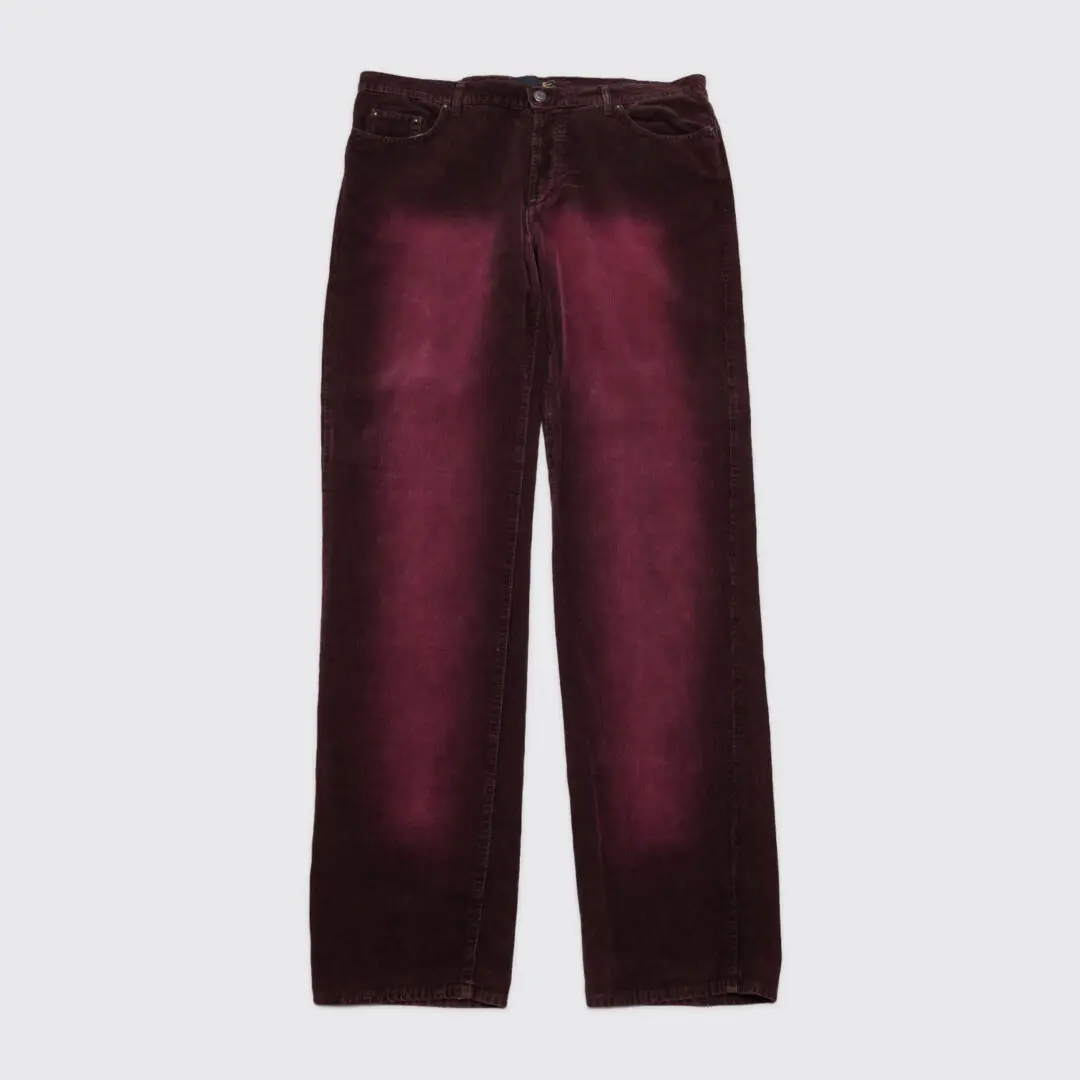 Just Cavalli Jeans Size EU52 Red Corduroy Cotton Made in Italy