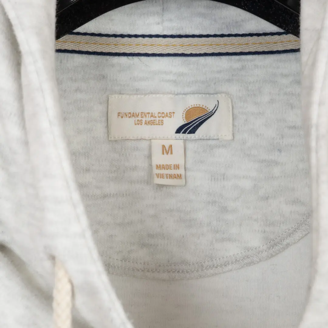 Fundamental Coast Hoodie Size M Light Heather Gray Sweatshirt