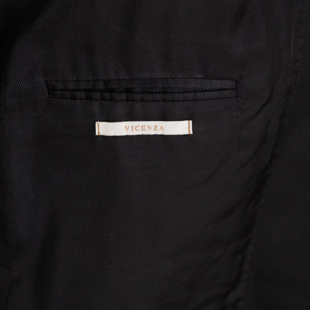 Pal Zileri Suit EU54 Black Wool 2-Button Vicenza Made in Italy