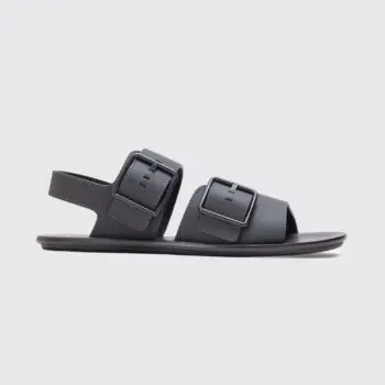 Lanvin Strap Sandals Size UK11 Men Dark Gray Smooth Calf Leather
