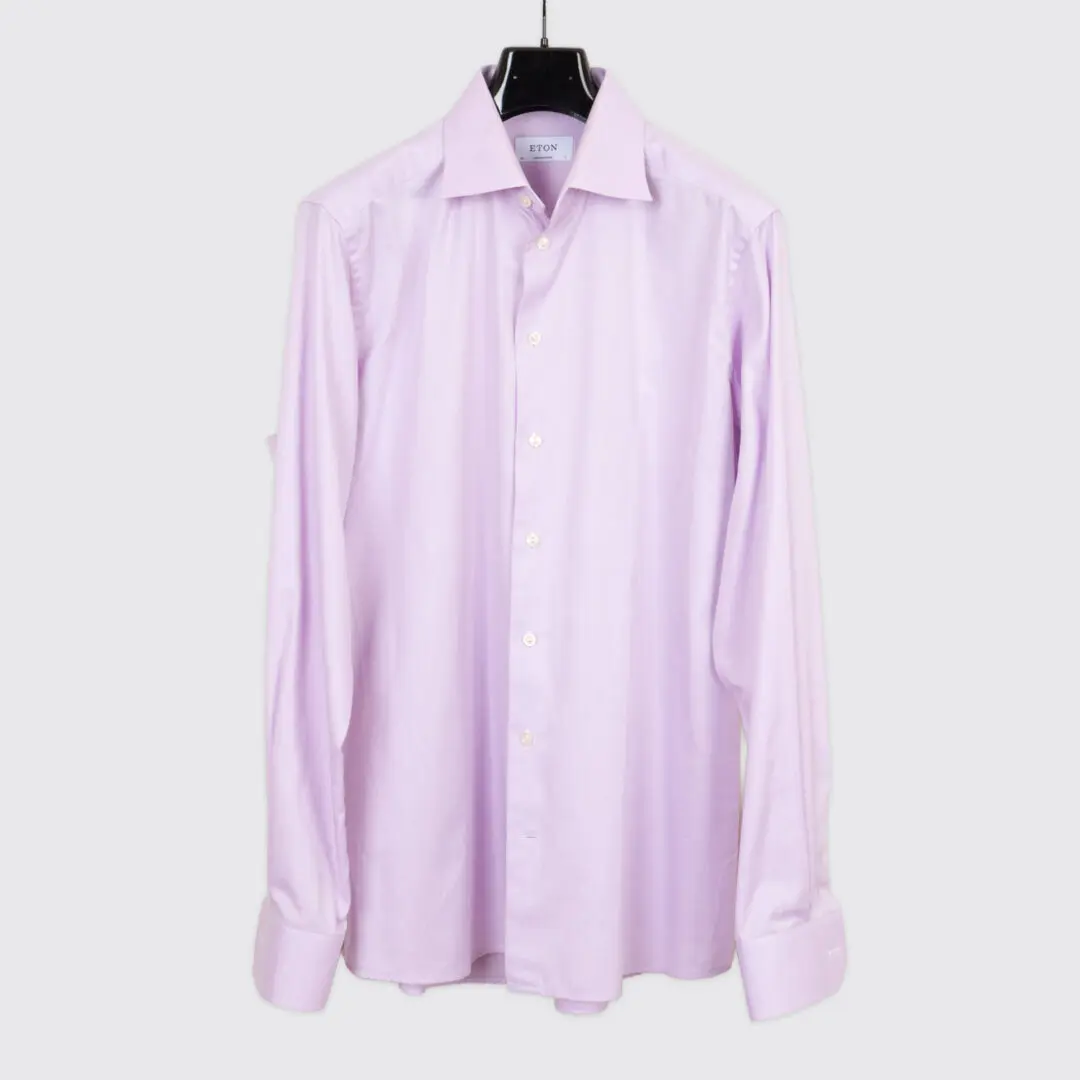 Eton Dress Shirt Size 17 Light Pink Contemporary Fit Cambridge