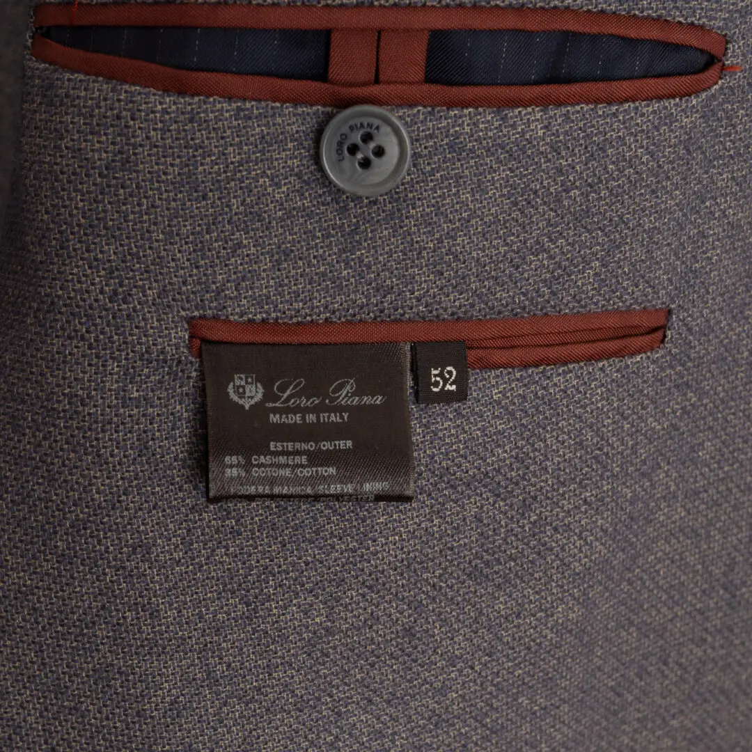 Loro Piana Soft Jacket Size EU52 Slate Gray Melange Cashmere Blend