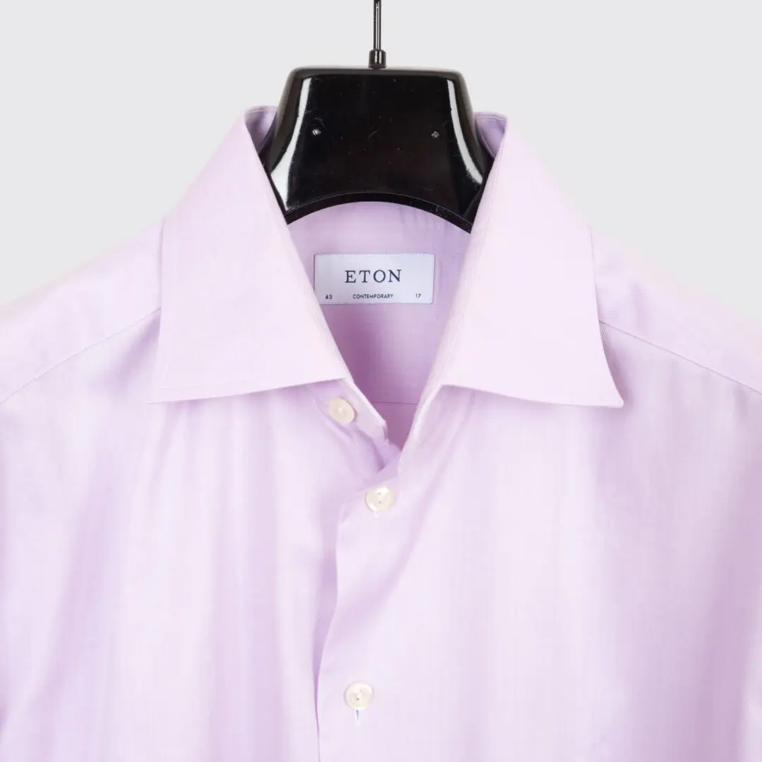 Eton Dress Shirt Size 17 Light Pink Contemporary Fit Cambridge
