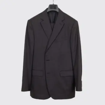 Pal Zileri Suit EU54 Black Wool 2-Button Vicenza Made in Italy